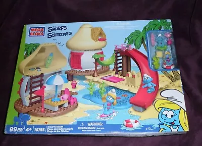 Mega Bloks   La Plage Des Smurfs   10750 2012peyothe Smurfs • $73.82