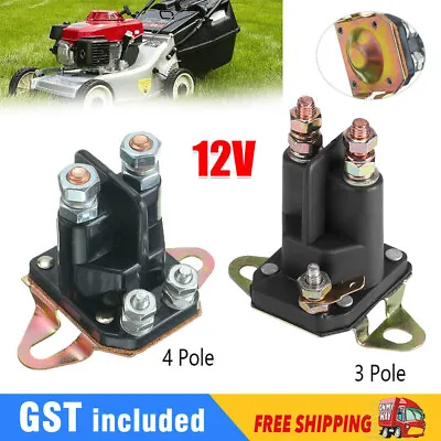 Universal 12 Volt Mower Starter Solenoid Relay Contactor Switch Engine Ride On • $17.99