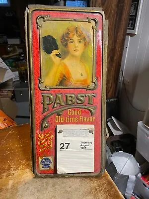 Vintage Pabst Blue Ribbon Beer Age Calendar Sign 1987 • $25