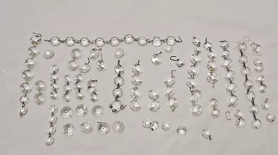 Vintage Large Lot Of Crystal Prism Chandelier Replacement Parts 1/2  - 5/8  • $21.31