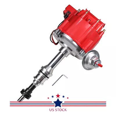 Red Ignition Distributor W/Module For Ford 351C 351M 400 429 460 HEI 7500 RPM • $52.97