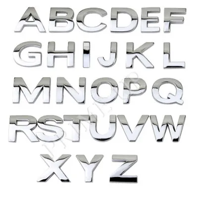 £1.30 • Buy CHROME METAL STRONG 3D Self-adhesive Letter Number FOR Car Badge HOME DOOR ETC
