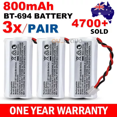 3X Premium Battery For UNIDEN BT-694 BT-694S BT-1011 BT18433 2.4V Cordless Phone • $9.95