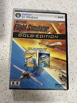 Microsoft Flight Simulator X Gold Edition PC Games New Free Shipping Sealed • $90