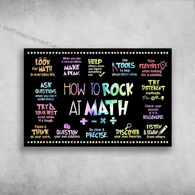 Math Poster - How To Rock At Math Look For Math In Everyday Life When You S... • $19.52