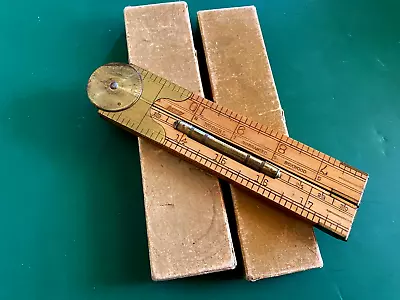 Vintage Lufkin No. 873L Warranted Boxwood 24  Folding Ruler/Level/Protractor • $56