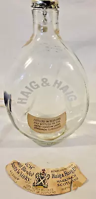 Vintage Haig And Haig Pinch Scotch Whiskey Bottle With Cap Labels Bag Preowned • $49.99