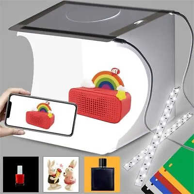 Mini Studio & Photo Lightbox Kit Portable Jewelry LED Light For Product Pictures • $23.99