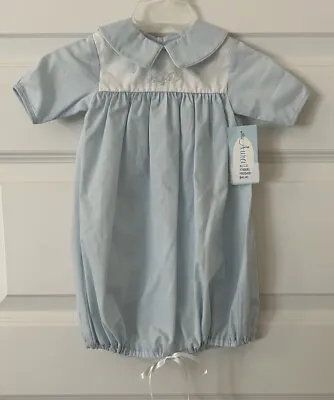 New Nwt Auraluz Blue Newborn Preemie PR Baptismal Gown Boutique Embroidered • $38.99