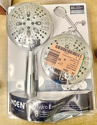 Moen HydroEnergetix 8-Spray 4.75 In. Wall Mount Dual Shower Heads Chrome 200C0  • $34.95