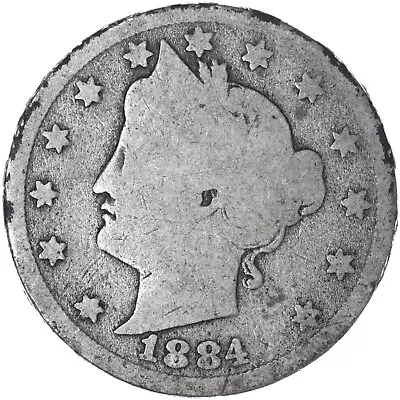 1884 (P) Liberty V Nickel Good GD See Pics V805 • $33.64
