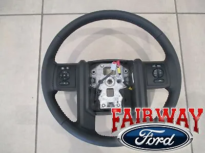 13 Thru 16 Super Duty F250 F350 OEM Ford Black Leather Steering Wheel W/ Cruise • $344.95