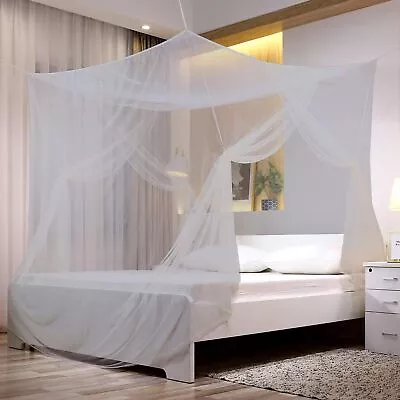 No-See-Um Mesh Square Mosquito Net For King Size Bed 2 Openings Netting Mosqu... • $51.15