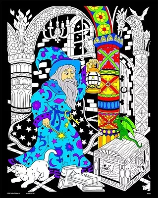 Wizard Lantern - Large 16x20 Inch Fuzzy Velvet Coloring Poster • $8.99