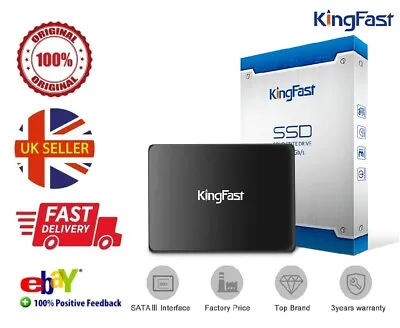 Kingfast SSD 1TB 128GB 256GB 512GB SATA III Internal SSD Solid State Drive New • £52.99