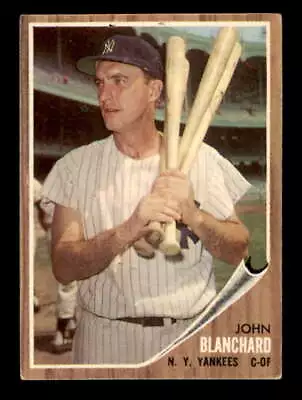 1962 Topps #93 John Blanchard VG/VGEX Yankees 565719 • $15.94