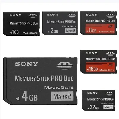 Sony 16G 8G 4G 2G 1G Memory Stick PRO DUO MS Card For Sony Old Camera & PSP • $16.99