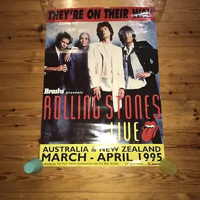 Brashs Presents The Rolling Stones Live Promotion Poster 1994 1995  As Is • $120