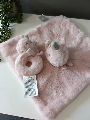 Little Miracles Pink Unicorn Comforter Blanket Soft Toy  • £9.99