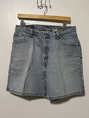 Vintage Levis Unisex Loose Fit Denim Shorts Size 13 JR Made In The USA • $22.50