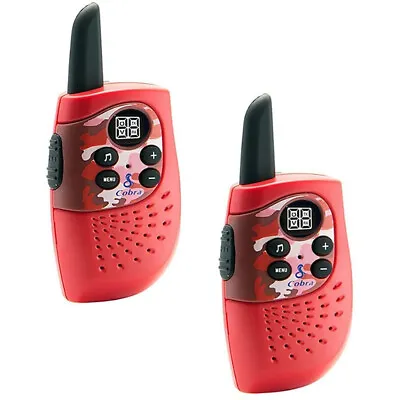 Cobra Kids Walkie Talkie-2 Way Radios Toy With 16 Mile Range Wireless Pair (Red) • $10
