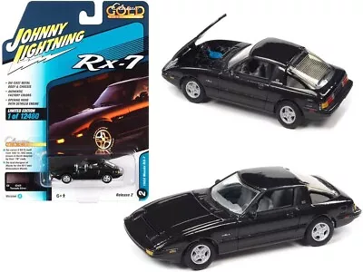 1982 Mazda RX-7 1:64 Black Diecast Car Model By Johnny Lightning JLSP244 A • $8.99