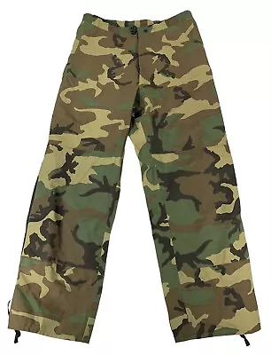 US Army Camoflauge Gore-Tex Pants Men's Size Small 27-31 Cold Weather Trousers • $29.99