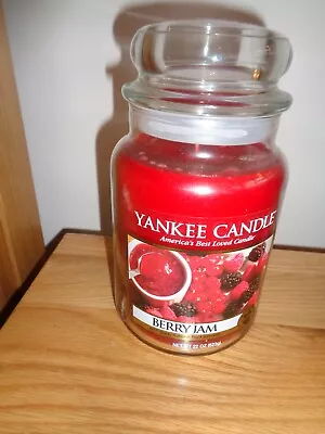 Yankee Candle BERRY JAM 22 OZ JAR U.S. DEERFIELD LABEL • £29.99