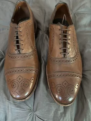 Allen Edmonds “Strand” Cigar Brown 10 3E Leather Soles GREAT Condition - Vintage • $120