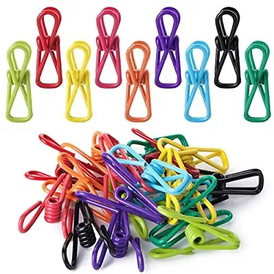 Chip Clips 18 Pack 2 Inch Utility PVC-Coated Clips For Food Packages • $10.44