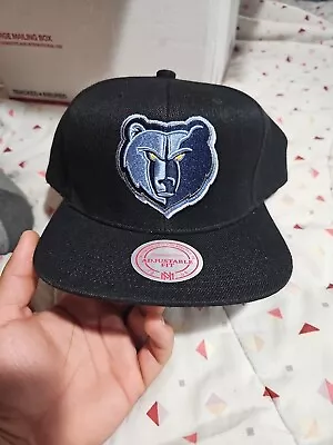 Mitchell & Ness Memphis Grizzlies Team Ground 2.0 Black Adjustable Snapback Hat • $35