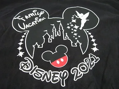 $12.99 • Buy Disney 2021 Family Vacation Black T Shirt 5xl  Great Graphics Great Condition