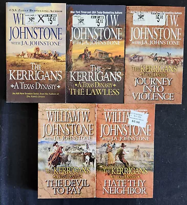 William W.  &J.A Johnstone~Lot 5 PB~Complete Set Kerrigans: A Texas Dynasty~LN • $14.95