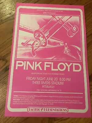 $7.99 • Buy Pink Floyd Concert Pittsburgh Three Rivers Stadium 1975 Concert Poster