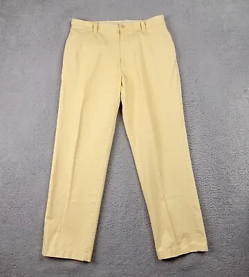 J. Crew Yellow Broken In Regular Fit Chino Pants Cotton Mens Size 34X32 • $22.79