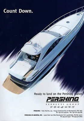 2000 Ferretti Pershing 73' Yacht Boat Original Color Print Ad • $16.47