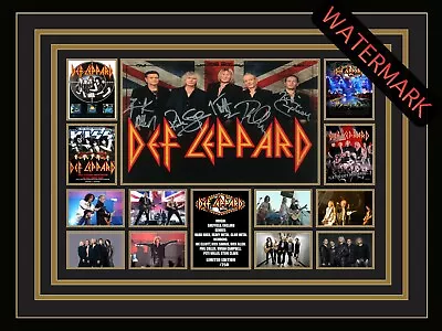 Def Leppard Pyromania Hysteria Slang Limited Edition Signed & Framed Memorabilia • $118.99