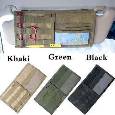 Tactical MOLLE Sun Visor Panel Pass Car Visor Organizer Storage Pouch US FAST  • $8.96