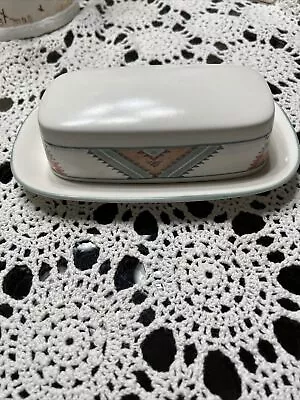 Mikasa Intaglio Santa Fe Covered Butter Dish CAC24 Retire Excellent Condition • $20