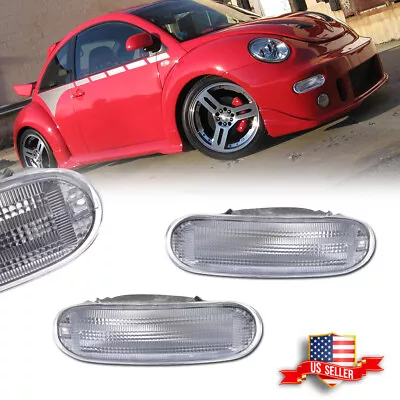 2x Clear Front Side Corner Signal Park Marker Light Lamp For 1998-2005 VW Beetle • $34.99