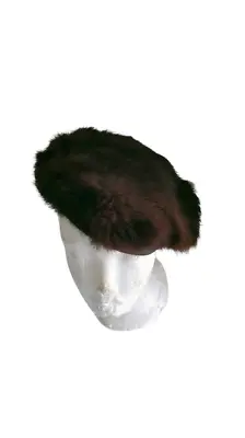 Vintage Brown Mink Fur Hat/Beret - Custom Made • $112.67