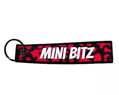 Mini Bitz Key Jet Tags Red & Black Camo 13x3cm Kill All Chrome - F56 R56 R53 • £4.99