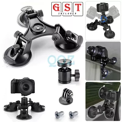 Triple Suction Cup Car Mount Holder Suit For GoPro Hero 8/7/6/5/4 Action Camera • $18.01