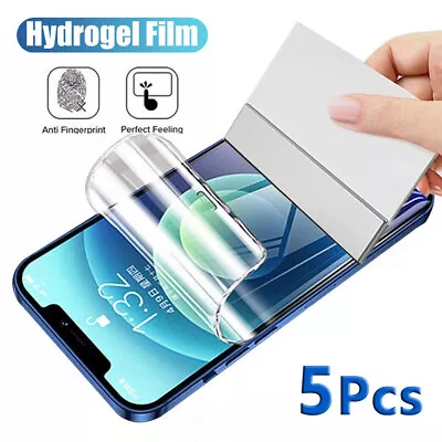 Hydrogel Screen Protector Protective Silicone For IPhone 15 Pro Max 14 13 12 • $6.48