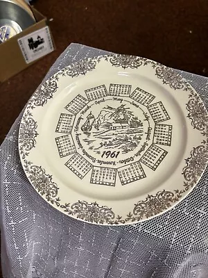 MCM Taylor Smith 1961 Windmill Calendar Plate 10  USA • $9.99