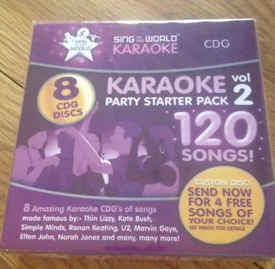 Clearance Sing To The World Karaoke Party Starter  Volume 2 8 CD+G • £9.99