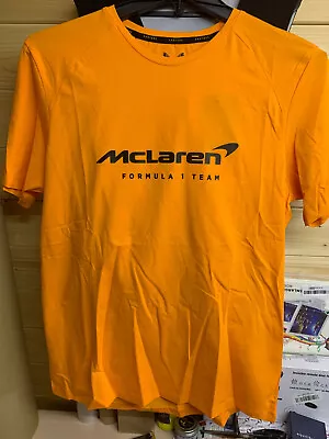 NEW SALE McLaren Castore Formula One F1 Team Lifestyle Tee T-Shirt Adults Papaya • £9.99