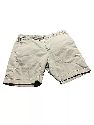 J Crew Mens Tan Flat Front Casual Medium Wash Shorts Size 36 • $16