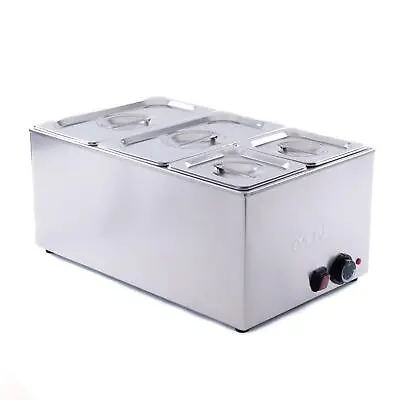 EZone Commercial Bain Marie 4x Gastronorm Pans 1/3 & 1/6 GN Catering Food Warmer • £139.99