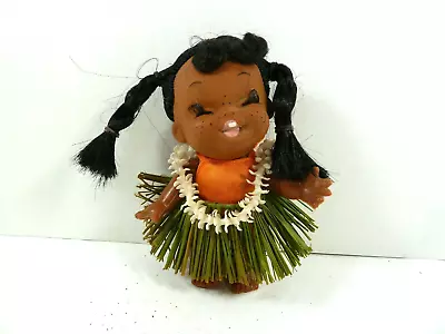 Vintage 5  Moody Cuties Hawaiian Hula Doll Grass Skirt Lei Swimsuit Hong Kong • $1.99